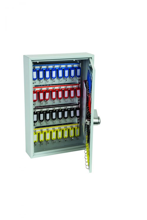 58472PH - Phoenix Commercial Key Cabinet 64 Hook Electronic Lock Light Grey KC0602E