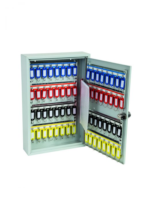 58472PH - Phoenix Commercial Key Cabinet 64 Hook Electronic Lock Light Grey KC0602E