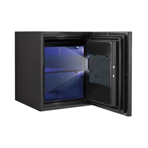 THE PHOENIX SPECTRUM PLUS LS6011FB is an ultra-modern safe designed to protect documents and valuables from fire and theft. The Spectrum Plus’s effortlessly attractive design is available with a range of coloured, brushed stainless steel door panels, allowing you to choose a colour to compliment any interior.
