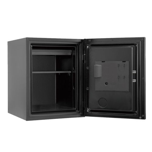 THE PHOENIX SPECTRUM PLUS LS6011FG is an ultra-modern safe designed to protect documents and valuables from fire and theft. The Spectrum Plus’s effortlessly attractive design is available with a range of coloured, brushed stainless steel door panels, allowing you to choose a colour to compliment any interior.