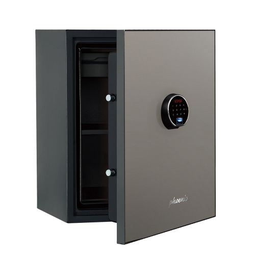 THE PHOENIX SPECTRUM PLUS LS6012FS is an ultra-modern safe designed to protect documents and valuables from fire and theft. The Spectrum Plus’s effortlessly attractive design is available with a range of coloured, brushed stainless steel door panels, allowing you to choose a colour to compliment any interior.