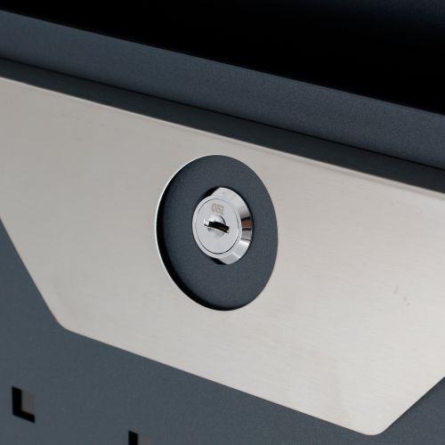 Phoenix Estilo Front Loading Letter Box Graphite Grey with Key Lock - MB0122KA 22091PH