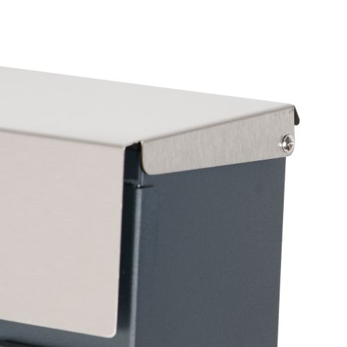Phoenix Estilo Top Loading Letter Box MB0123KS in Stainless Steel with Key Lock Post Boxes MB0123KS