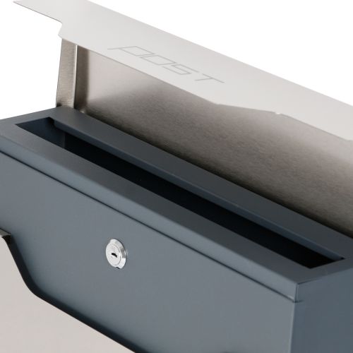 Phoenix Estilo Top Loading Letter Box MB0123KS in Stainless Steel with Key Lock MB0123KS Buy online at Office 5Star or contact us Tel 01594 810081 for assistance
