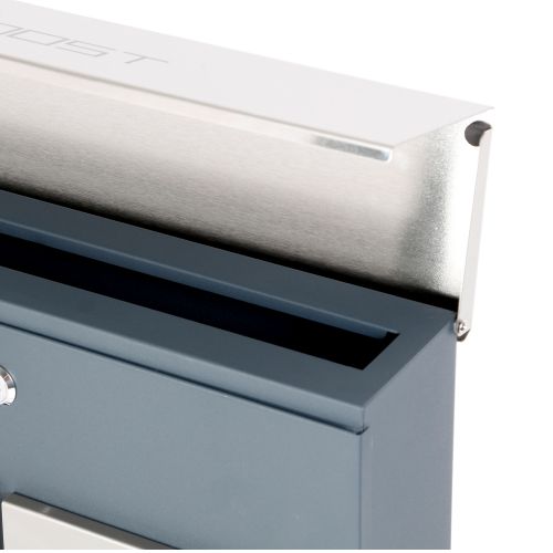 Phoenix Estilo Top Loading Letter Box MB0124KS in Stainless Steel with Key Lock Post Boxes MB0124KS