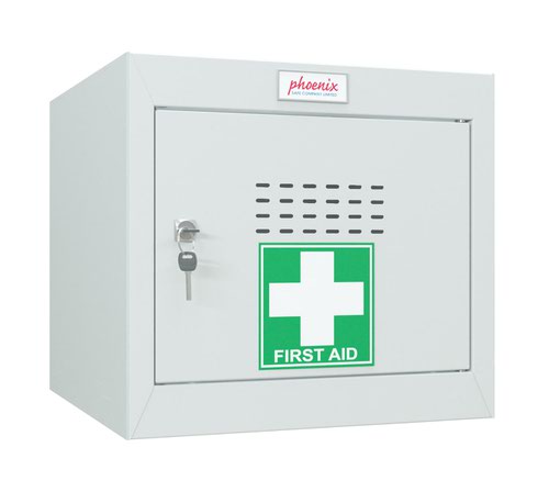 Phoenix MC Series Size 1 Cube Locker in Light Grey with Key Lock MC0344GGK