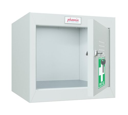 Phoenix MC Series MC0344GGK Size 1 Cube Locker in Light Grey with Key Lock MC0344GGK Buy online at Office 5Star or contact us Tel 01594 810081 for assistance