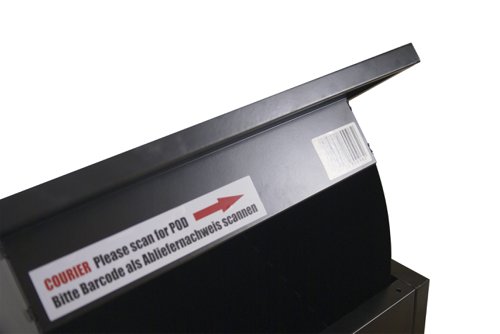Phoenix Top Loading Parcel Box with Key Lock Black PB0581BK - PN01169