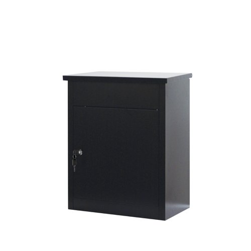 PN01169 Phoenix Top Loading Parcel Box with Key Lock Black PB0581BK