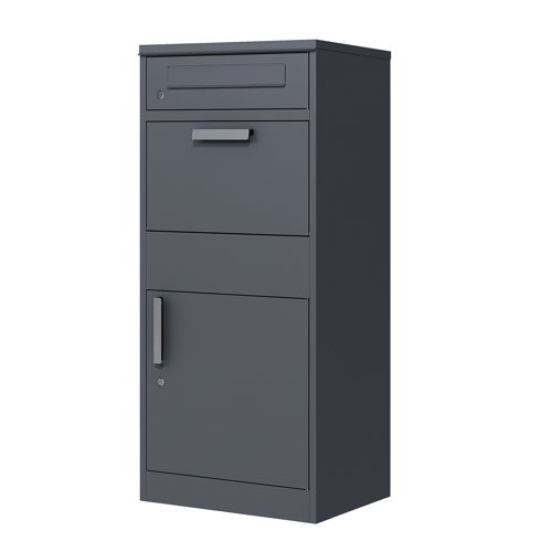 Phoenix Front Loading Smart Pacel Box PB1121AAK in Graphite Grey with Key Lock