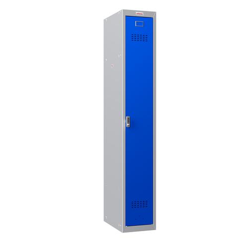 Phoenix PL Series 1 Column 1 Door Personal Locker Grey Body Blue Door with Electronic Lock PL1130GBE 87266PH