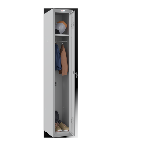 Phoenix PL Series 1 Column 1 Door Personal locker in Grey with Key Lock PL1130GGK 61881PH