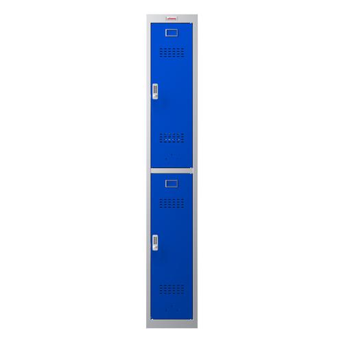 Phoenix PL Series PL1230GBE 1 Column 2 Door Personal Locker Grey Body/Blue Doors with Electronic Locks