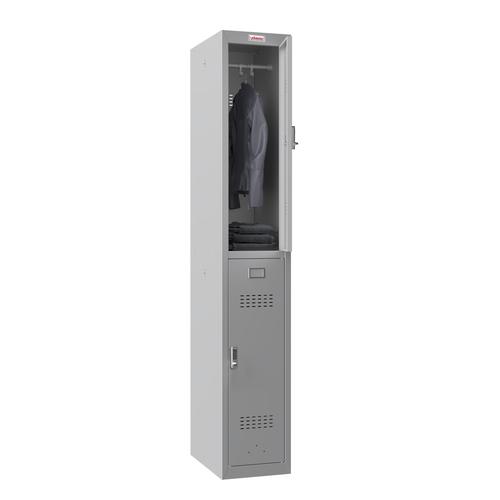Phoenix PL Series PL1230GGE 1 Column 2 Door Personal Locker in Grey with Electronic Locks