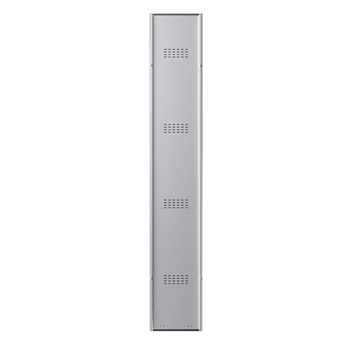 Phoenix PL Series 1 Column 2 Door Personal Locker in Grey with Key Locks PL1230GGK  61902PH