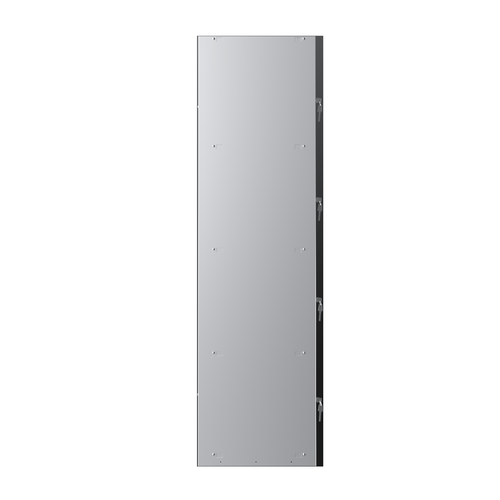 Phoenix PL Series 1 Column 4 Door Personal Locker Grey Body Blue Doors with Key Lock PL1430GBK