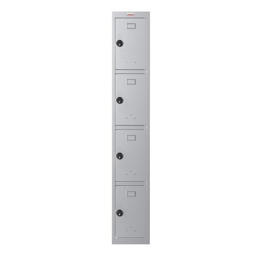 Phoenix PL Series PL1430GGC 1 Column 4 Door Personal locker in Grey with Combination Locks