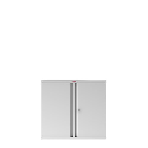 Phoenix SC Series 2 Door 1 Shelf Steel Storage Cupboard in Grey with Key Lock SC1010GGK  39771PH