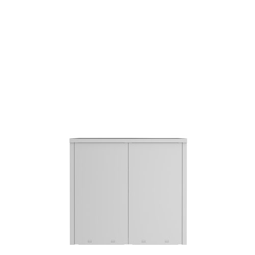 Phoenix SC Series 2 Door 1 Shelf Steel Storage Cupboard in Grey with Key Lock SC1010GGK Phoenix