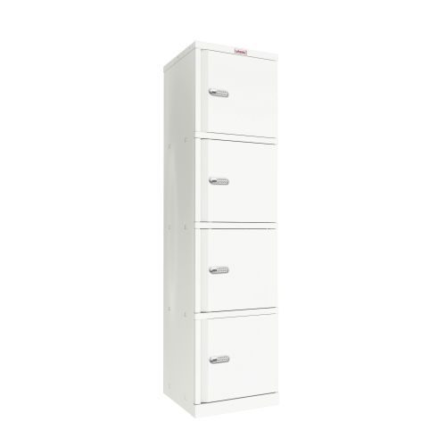 Phoenix SC Series SC1845/4WE 4 Door Stationery Cupboard in White with Electronic Lock
