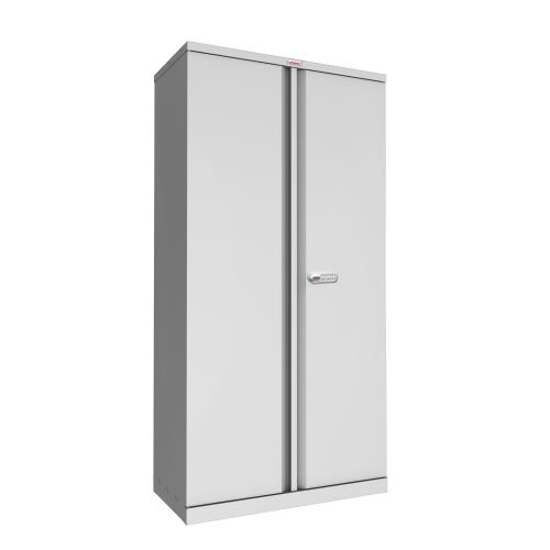 Phoenix SC Series SC1891GE 2 Door 4 Shelf Stationery Cupboard in Grey with Electronic lock
