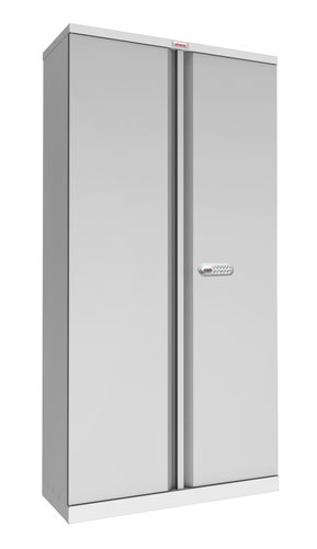 Phoenix SC Series SC1910GGE 2 Door 4 Shelf Steel Storage Cupboard in Grey with Electronic Lock