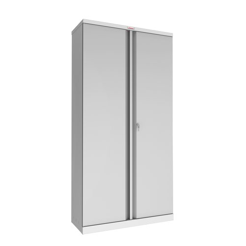 Phoenix SC Series 2 Door 4 Shelf Steel Storage Cupboard in Grey with Key Lock SC1910GGK Phoenix