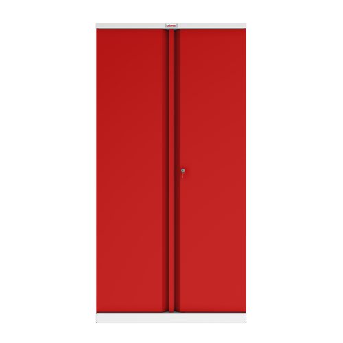 39806PH - Phoenix SC Series 2 Door 4 Shelf Steel Storage Cupboard Grey Body Red Doors with Key Lock SC1910GRK
