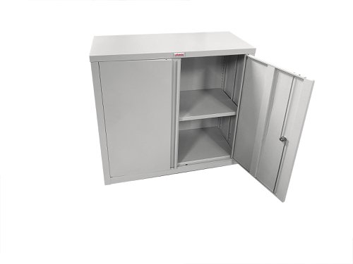 Phoenix SCF Series 2 Door 1 Shelf Steel Storage Cupboard With Electronic Lock Grey - SCF0891GGE