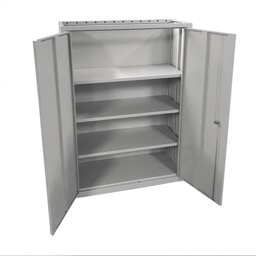 Phoenix SCF Series 2 Door 3 Shelf Steel Storage Cupboard With Electronic Lock Grey - SCF1491GGE