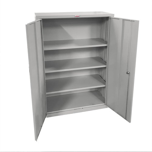 Phoenix SCF Series 2 Door 3 Shelf Steel Storage Cupboard With Electronic Lock Grey - SCF1491GGE