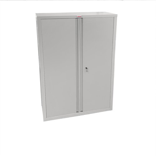 Phoenix SCF Series 2 Door 3 Shelf Steel Storage Cupboard With Key Lock Grey - SCF1491GGK