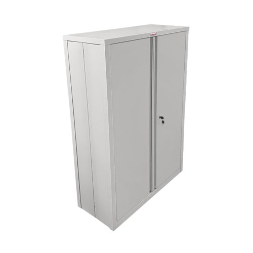 Phoenix SCF Series 2 Door 3 Shelf Steel Storage Cupboard With Key Lock Grey - SCF1491GGK