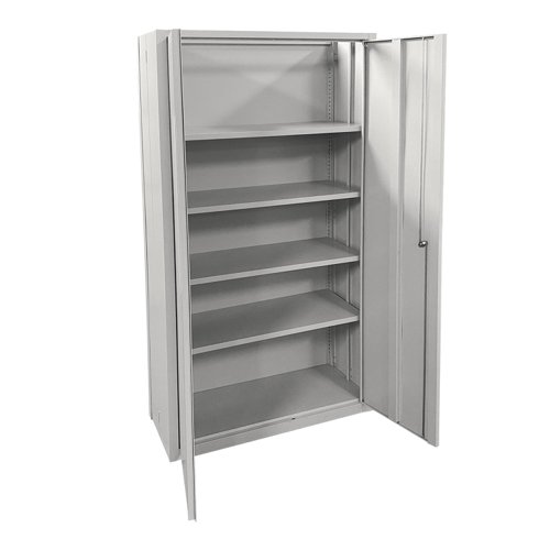 Phoenix SCF Series 2 Door 4 Shelf Steel Storage Cupboard With Electronic Lock Grey - SCF1891GGE