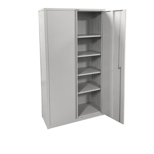 Phoenix SCF Series 2 Door 4 Shelf Steel Storage Cupboard With Electronic Lock Grey - SCF1891GGE