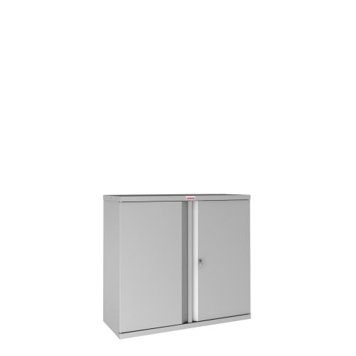 Phoenix SCL Series 2 Door 1 Shelf Steel Storage Cupboard in Grey with Key Lock SCL0891GGK  34346PH