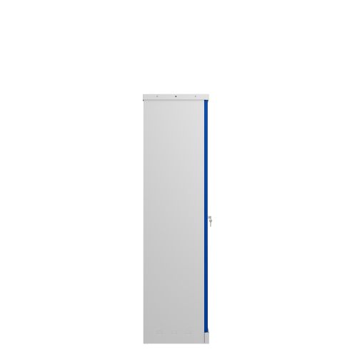 Phoenix SCL Series 2 Door 3 Shelf Steel Storage Cupboard Grey Body Blue Doors with Key Lock SCL1491GBK Phoenix