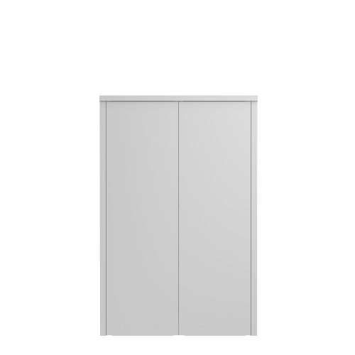 Phoenix SCL Series 2 Door 3 Shelf Steel Storage Cupboard Grey Body Blue Doors with Key Lock SCL1491GBK Phoenix