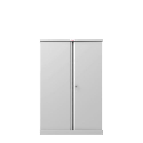 Phoenix SCL Series 2 Door 3 Shelf Steel Storage Cupboard in Grey with Key Lock SCL1491GGK Phoenix
