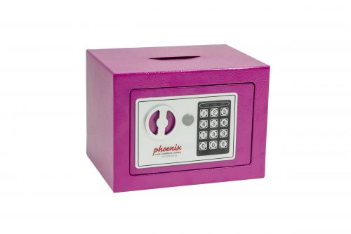 Phoenix Compact Home Security Safe Electronic Lock and Deposit Slot Pink SS0721EPD