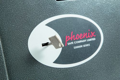 Phoenix Vela Deposit Home and Office Size 1 Safe Key Lock Graphite Grey SS0801KD  58213PH