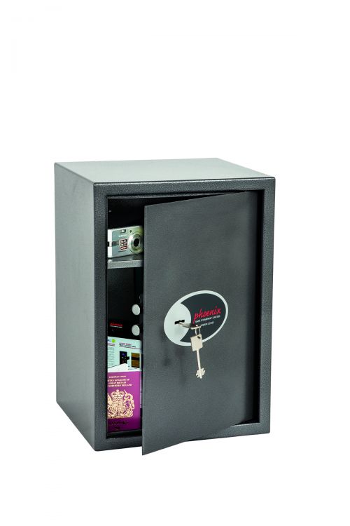 Phoenix Vela Home and Office Size 4 Security Safe Key Lock Graphite Grey SS0804K Phoenix