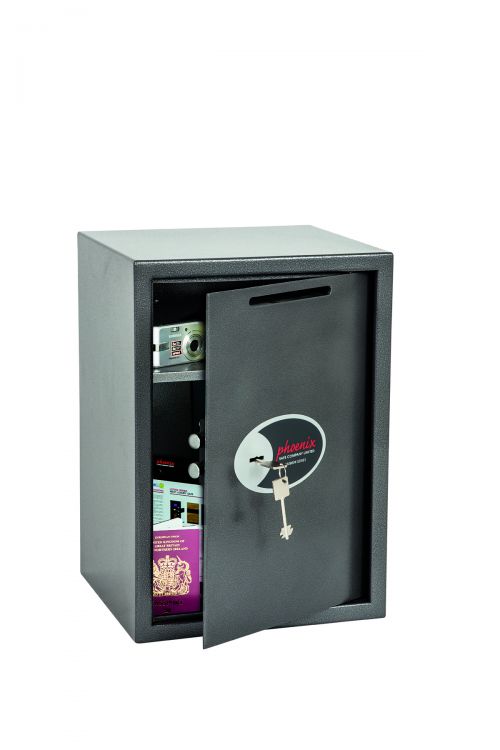 PX0363 Phoenix Vela Deposit Home & Office SS0804KD Size 4 Security Safe with Key Lock