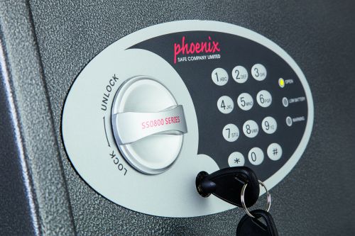 Phoenix Vela 76 Litre 23kg Compact Home Office Security Safe Electronic Lock & Key Override Document Safes FS8323
