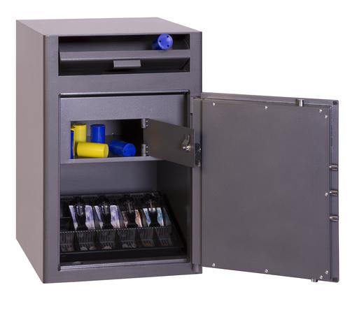 THE PHOENIX CASHIER DEPOSIT is a front loading security and deposit safe for 24 hour cash management. 