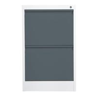 Phoenix FC Series 2 Drawer Filing Cabinet Grey Body Anthracite Drawers with Key Lock - FC1002GAK