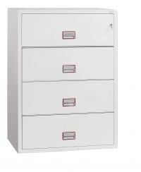 Phoenix World Class Lateral Fire File FS2414K 4 Drawer Filing Cabinet with Key Lock