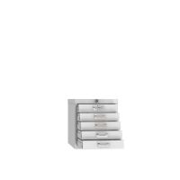 Phoenix MD Series MD0304G 5 Drawer Multidrawer Cabinet in Grey with Key Lock