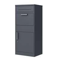 Phoenix Front Loading Smart Pacel Box PB1121AAK in Graphite Grey with Key Lock
