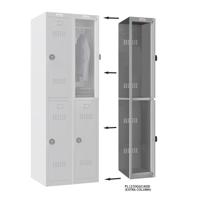 Phoenix PL Series PL1230GGC/ADD Additional Add On Column 2 Door Personal locker in Grey with Combination Lock
